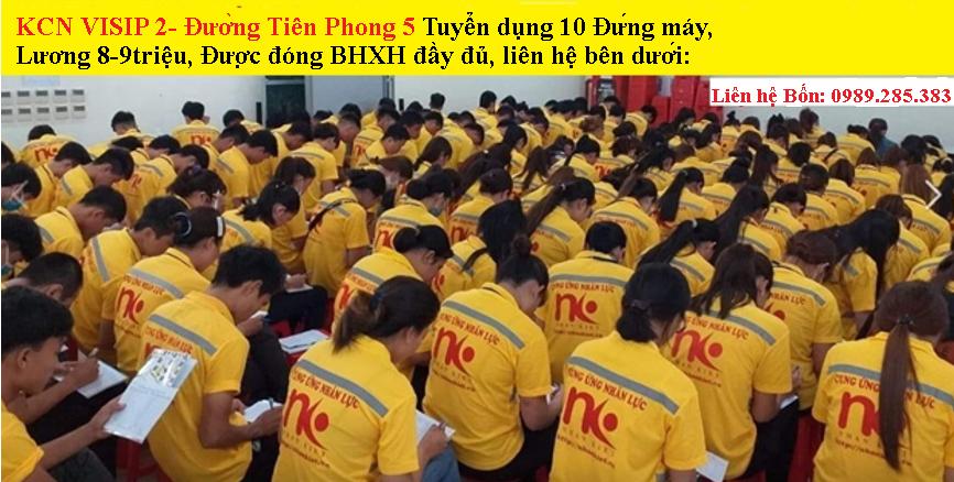 Tuyển Gấp 20 Nam Vận Hành Máy